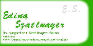 edina szatlmayer business card